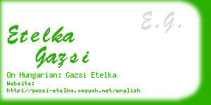 etelka gazsi business card